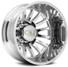 22x8.25 Cali Off-Road Summit Dually Rear 9110D Polished w/ Milled Spokes 8X210 -192MM 154.2 C.B.