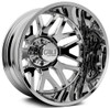 24x8.25 Cali Off-Road Invader Dually Rear 9115D Chrome 8X6.5/165 -232MM 121.3 C.B.