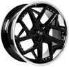 20x10.5 Lexani Devoe Gloss Black w/ Stainless Steel Chrome Lip (CUSTOM)