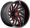 (Clearance - No Returns) 24x12 Fuel Off-Road Hurricane Gloss Black Milled w/ Red Tint D808 (* May Require Trimming) 8x170 -44mm