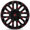 20x9 Fuel Off-Road Quake Gloss Black Milled w/ Red Tint D829 6x5.5/139.7 1mm