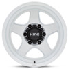 17x8.5 KMC KM728 Gloss White 6x5.5/139.7 -10mm