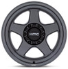 (Clearance - No Returns) 17x8.5 KMC KM728 Matte Anthracite 6x135 -10mm