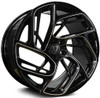 20x10.5 Marquee M1002 Gloss Black Milled 5x120 38mm