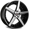 20x10.5 Marquee M3226 Gloss Black Machined 5x120 38mm