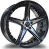 20x10.5 Marquee M3248 Gloss Black Machined 5x120 30mm