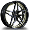 20x10.5 Marquee M3259 Gloss Black  w/ Titanium Milled & Inner Lip 5x115 20mm