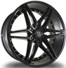 22x9.5 Marquee M3259B Gloss Black 6x135 25mm