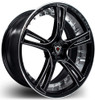 20x10.5 Marquee M3247 Gloss Black Milled & Inner Machined 5x120 15mm