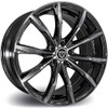 20x9.5 Marquee M4408 Gloss Black w/ Smoke Machined (Flow Formed) 5x112 38mm