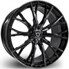 20x9.5 Marquee M4409 Gloss Black w/ Smoke Machined (Flow Formed) 5x4.5/114.3 40mm