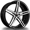 22x9 Marquee M5334 Gloss Black Machined 5x120 15mm