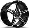 18x8.5 Marquee M8888 Gloss Black Milled 5x120 35mm