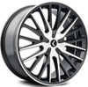 22x8.5 Kraze KR185 Gloss Black Machined Face 5x115 5x120 38mm