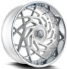 22x9.5 AZAD AZReign Brushed Silver w/ Chrome Stainless Steel Lip 6X135 6x5.5/139.7 25mm