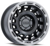 17x9 Raceline 957BS Halo Satin Black w/ Silver Ring 5x5/127 -12mm