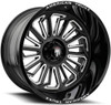 20x10 American Truxx AT1916 Butcher Gloss Black w/ Milled Spokes 5x5/127 -24mm