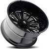 20x10 American Truxx AT1916 Butcher Gloss Black w/ Milled Spokes 5x5/127 -24mm