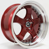 18x9.5 MST MT07 Candy Red w/ Machined Lip 5x4.5/114.3 20mm