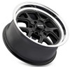 17x7 Ridler 610 Matte Black w/ Polished Lip 5x4.75/120.7 0mm