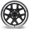 17x8 Ridler 610 Matte Black w/ Polished Lip 5x5/127 0mm