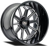 22x12 Cali Off-Road Auburn 9117 Gloss Black Milled 6x135 -51mm (* May Require Trimming) 