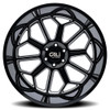 24x14 Cali Off-Road Auburn 9117 Gloss Black Milled 8x180 -76mm (* May Require Trimming) 
