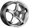 (End of Year Sale) 18x8.5 F1R FC5 Hyper Black w/ Polish Lip 5x100 35mm