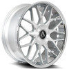 24x10 AZAD AZV02 Brushed Silver w/ Stainless Steel Chrome Lip 5x120 5x5/127 15mm