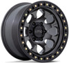17x9 KMC KM550 Riot SBL Anthracite w/ Satin Black Lip 6x5.5/139.7 -12mm