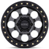 17x9 KMC KM550 Riot SBL Anthracite w/ Satin Black Lip 5x5/127 -12mm