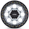 17x9 KMC KM550 Riot SBL Machined w/ Satin Black Lip 5x5/127 -12mm