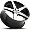 22x9 Modern Luxury ML2 Gloss Black Machined 5x120 35mm