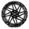 (Clearance - No Returns) 24x14 Hardrock Off-Road H501 Bones Xposed Gloss Black Milled (* May Require Trimming) 5x5/127 -76mm