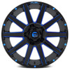 20x9 Fuel Off-Road Contra Gloss Black w/ Candy Blue Accents D644 5x4.5/114.3 5x5/127 1mm