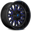 17x9 Fuel Off-Road Stroke Gloss Black w/ Candy Blue Accents D645 5x4.5/114.3 5x5/127 -12mm