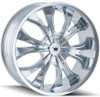 22x9.5 Mazzi Hustler 342 Chrome 5x5/127 5x5.5/139.7 18mm