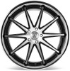 22x9 Rohana RFC10 Gloss Black Machined w/ Chrome Stainless Steel Lip (Flow Formed) 5x112 30mm