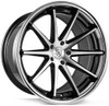 22x9 Rohana RFC10 Gloss Black Machined w/ Chrome Stainless Steel Lip (Flow Formed) 5x120 30mm