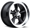 15x7 US Mags U107 Standard Gloss Black w/ Diamond Cut Lip 5x4.75/120.7 -5mm
