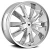22x8.5 Mazzi Edge 337 Chrome 5x4.25/108 5x4.5/114.3 35mm