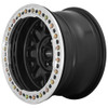 18x9 KMC KM235 Grenade Crawl Satin Black w/ Machined Ring (True Beadlock) 8x6.5/165 -24mm