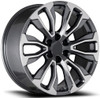 26x10 OE Concepts Replica GMC Sierra AT4 Gunmetal Machined G29 6x5.5/139.7 31mm
