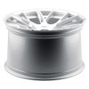 22x9 Blaque Diamond BD-F18 Brushed Silver (Flow Forged) 5x120 25mm