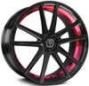 20x8.5 Marquee M3197 Gloss Black w/ Red Inner  5x115 15mm-1700176549