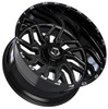 (Black Friday Sale) 22x12 TIS Off-Road 544BM Gloss Black Milled (* May Require Trimming) 8x180 -44mm