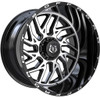 (Black Friday Sale) 22x12 TIS Off-Road 544MB Gloss Black Machined (* May Require Trimming)  8x6.5/165 -44mm
