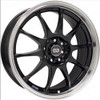 16x7 Enkei J10 Matte Black w/ Machined Lip 5x100 5x4.5/114.3 38mm
