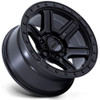 (Clearance - No Returns) 17x8.5 KM551 Outrun Matte Black w/ Gloss Black Lip 6x5.5/139.7 18mm