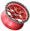 17x9 Weld Off-Road Ledge 6 W134 Candy Red w/ Gloss Black Ring (Rotary Forged) 6x5.5/139.7 0mm